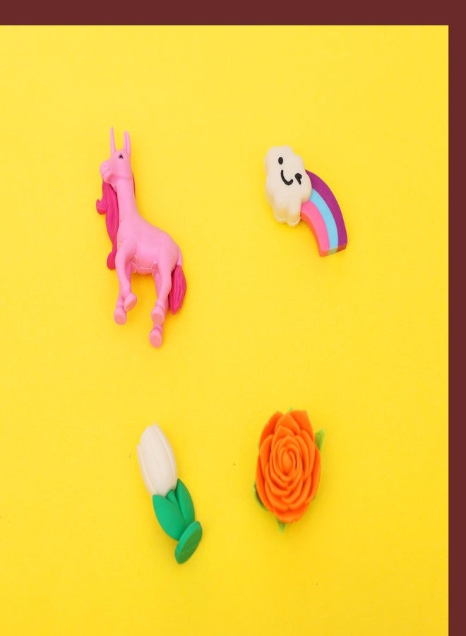 ILEARNNGROW 4 Pack Unicorn Eraser Set | Fun Colorful Cute Erasers for Kids School Supplies | Creative Stationery Learning Tool | Ideal Return Gift Choice - Image 1